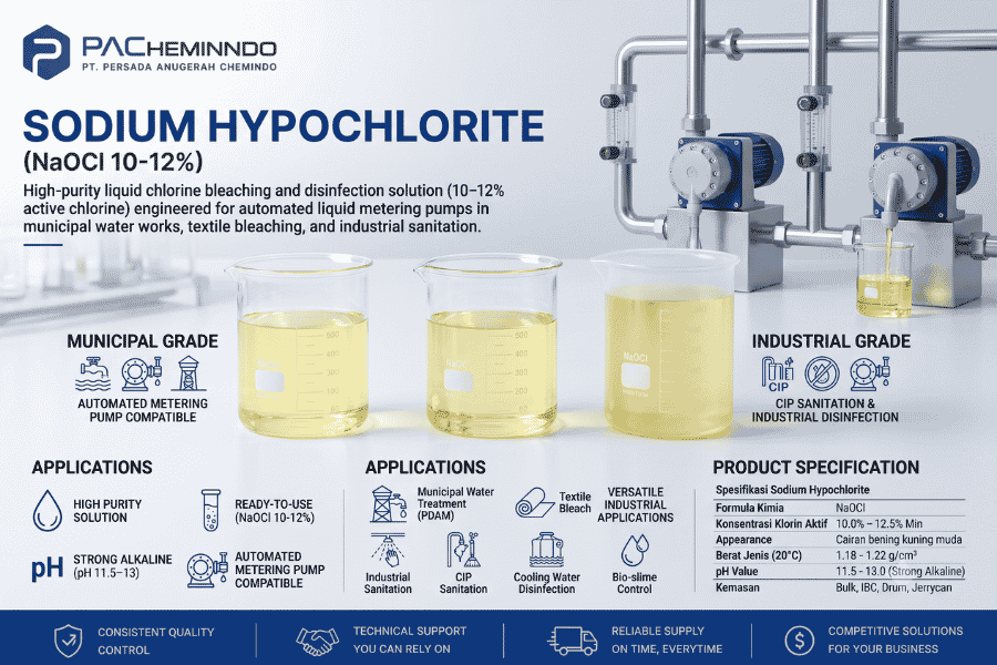 Sodium Hypochlorite (NaOCl 10–12%)