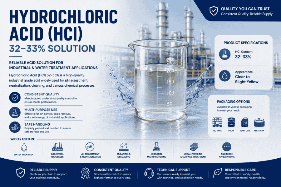 Hydrochloric Acid (HCl 32–33%)